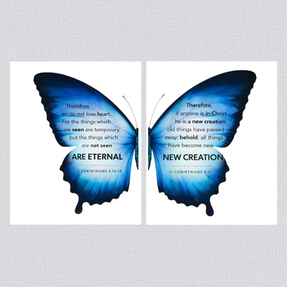 DDS 2-Set, Art Print, 8x10, Bible Verse, Paper Print, Unframed, Nature Series